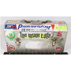 VINTAGE STAINLESS STEEL LUNCH KIT COVERED IN