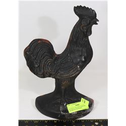 ANTIQUE CAST IRON "ROOSTER" DOORSTOP- MEASURES