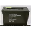 Image 1 : AMMO BOX- GREEN METAL- MILITARY MARKED