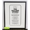 Image 1 : ROLLING STONE CUSTOM FRAMED CONCERT POSTER - 1981