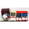 Image 1 : XMAS HAND PAINTED (ON INSIDE) GLASS ORNAMENTS -