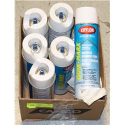 KRYLON INDUSTRIAL QUIK-MARK PAINT- 5 CANS OF