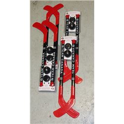 4 NEW TEAM CANADA MINI HOCKEY SETS