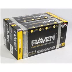 2 BOXES OF RAVEN DISPOSABLE GLOVES (SIZE L)