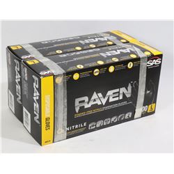 2 BOXES OF RAVEN DISPOSABLE GLOVES (SIZE L)