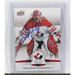 SHANNON SZABADOS TEAM CANADA AUTOGRAPHED CARD