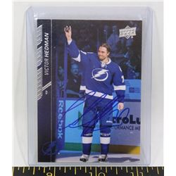 VICTOR HEDMAN SIGNED TAMPA BAY LIGHTNING CARD