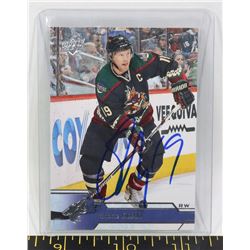 SHANE DOAN AUTOGRAPHED ARIZONA COYOTES CARD