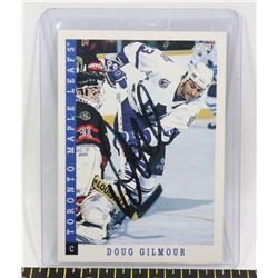 DOUG GILMOUR AUTOGRAPHED TORONTO MAPLE LEAFS CARD