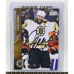 ZDENO CHARA SIGNED BOSTON BRUINS CARD STANLEY CUP