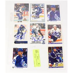 8 AUTOGRAPHED TORONTO MAPLE LEAFS LOT CARD