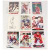 Image 1 : 9 AUTOGRAPHED DETROIT RED WINGS CARD LOT