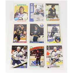 9 AUTOGRAPHED BUFFALO SABRES HOCKEY CARD LOT
