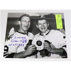 BOBBY HULL CHICAGO BLACKHAWKS SIGNED 8X10 HOF