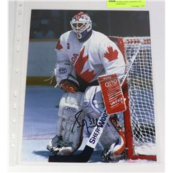 GRANT FUHR TEAM CANADA CUP 1987 SIGNED 8X10