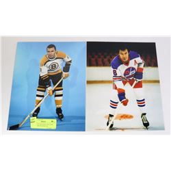 TED GREEN WINNIPEG JETS AND BOSTON BRUINS PHOTOS