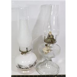 KEROSENE LAMPS WITH CHIMNEYS