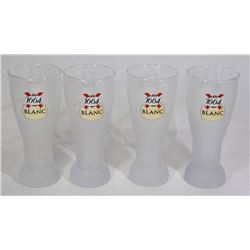 BEER GLASSES- "1664 BLANC" FROSTED BEER GLASSES