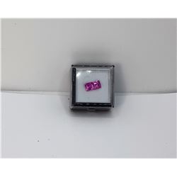 19)  LOT OF 2 MATCHED SQUARE CUT