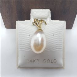 14K WYG FRESH WATER PEARL 7-8MM  PENDANT