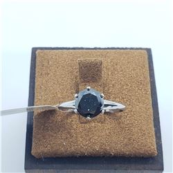 10K WHITE GOLD BLACK DIAMOND(1.5CT) RING