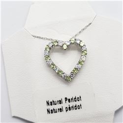 SILVER PERIDOT 20"  NECKLACE