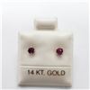 Image 1 : 14K WHITE GOLD GENUINE RUBY  EARRINGS