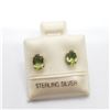 Image 1 : SILVER GENUINE PERIDOT EARRINGS