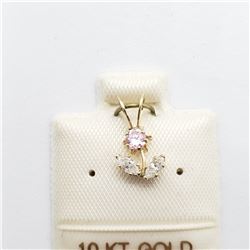 10K YELLOW GOLD CUBIC ZIRCONIA PENDANT