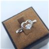 Image 2 : SILVER CUBIC ZIRCONIA  RING (~SIZE 7)