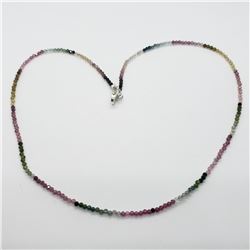 SILVER TOURMALINE 16"  NECKLACE