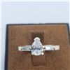 Image 1 : SILVER CUBIC ZIRCONIA  RING (~SIZE 6.25)
