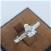 Image 2 : SILVER CUBIC ZIRCONIA  RING (~SIZE 6.25)