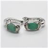 Image 1 : SILVER EMERALD(1.8CT)  EARRINGS