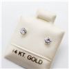 Image 2 : 14K WHITE GOLD CUBIC ZIRCONIA  EARRINGS