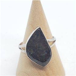 SILVER CANADIAN AMMOLITE RING