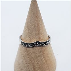 SILVER MARCASITE  RING (~SIZE 6.25)