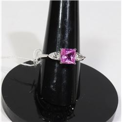 #115-PINK SAPPHIRE RING SIZE 6.5
