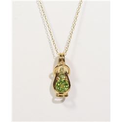 #104-PERIDOT NECKLACE & PENDANT