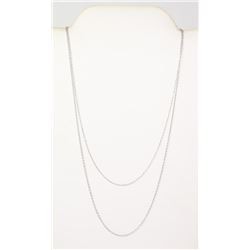 #131-STERLING SILVER NECKLACE (X2)18"