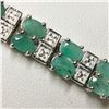 Image 1 : SILVER EMERALD(7.2CT)  BRACELET