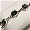 Image 4 : SILVER MYSTIC TOPAZ FLEXIBLE SIZE BRACELET