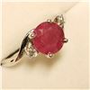 Image 2 : 10K WHITE GOLD BERMESS RUBY(2.25CT) DIAMOND(0.1CT)