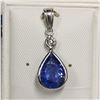 Image 8 : 14K WHITE GOLD TANZANITE(2.2CT) DIAMOND(0.1CT)