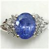 Image 1 : 14K WHITE GOLD TANZANITE(1.9CT) DIAMOND(0.2CT)
