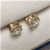 Image 3 : 10K YELLOW GOLD CUBIC ZIRCONIA 5*5MM EARRINGS