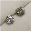 Image 4 : 10K YELLOW GOLD CUBIC ZIRCONIA 5*5MM EARRINGS