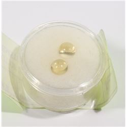LOT OF 2 MATCHED ROUND CITRINE GEMSTONES