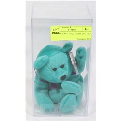 TY NEW FACE TEAL TEDDY 2ND GEN