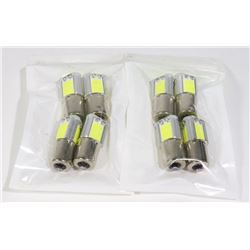 LOT OF 8 NEW RV/AUTO LED BULBS - COOL WHITE